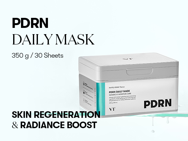 パック・フェイスマスク DAILY SOOTHING MASK & PDRN DAILY MASK Amazon.com : VT COSMETICS PDRN Daily Mask 30 Sheets, Vegan