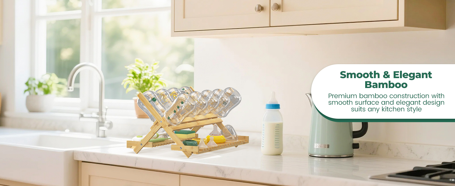 bamboo bottle drying rack