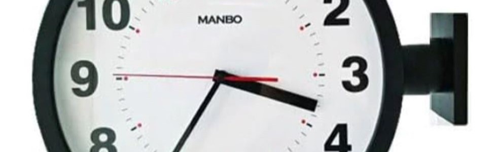 両面掛け時計ｍａｎｂｏ 両面掛時計－文字盤直径27CM 非電波 (ブラック) Amazon.co.jp: 両面電波掛け時計 両面時計 manbo double face