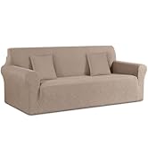 Ruaozz Stretch Sofa Cover 1 Piece Couch Covers for 3 Cushion Couch Non Slip Universal Sofa Slipco...