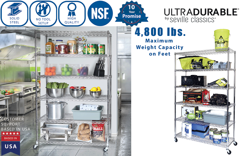 amazon basic products garage storage seville classics steel wire shelf garage storage NSF shelving