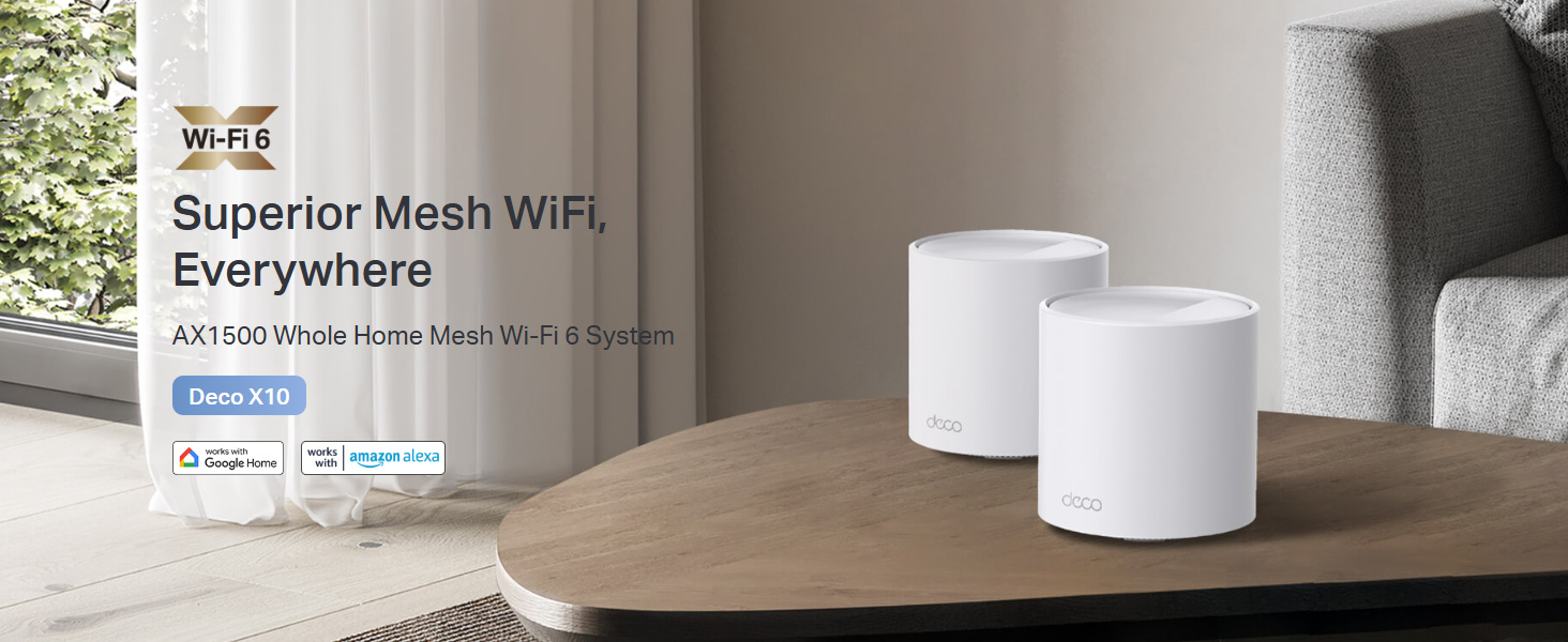 Deco X10 (1-pack) AX1500 Whole Home Mesh Wi-Fi 6 System