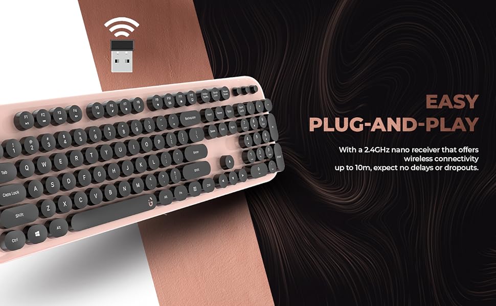retro keyboard, wireless keyboard