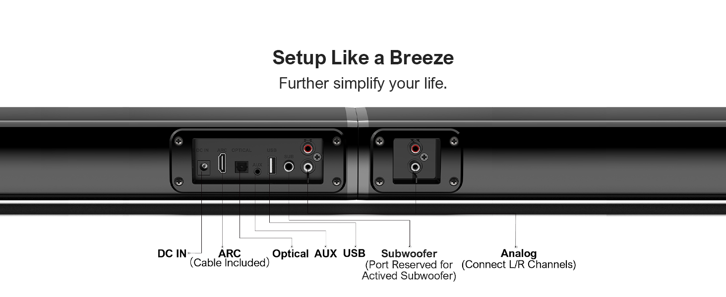 ULTIMEA 2.2ch Sound Bars for TV, 2in1 Separable TV