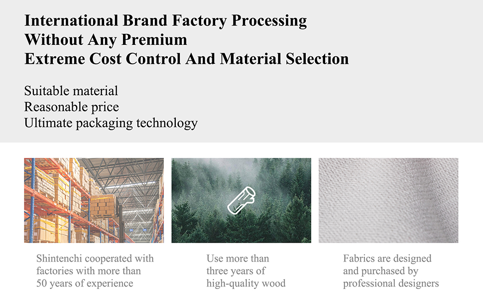 Shintenchi Convertible Sectional Sofa Couch, Small 3 Seater