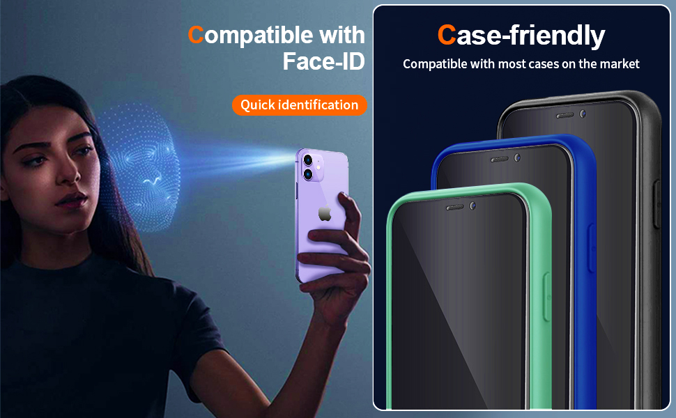 QUESPLE [2 Pack] Privacy Screen Protector for iPhone 12 and iPhone 12