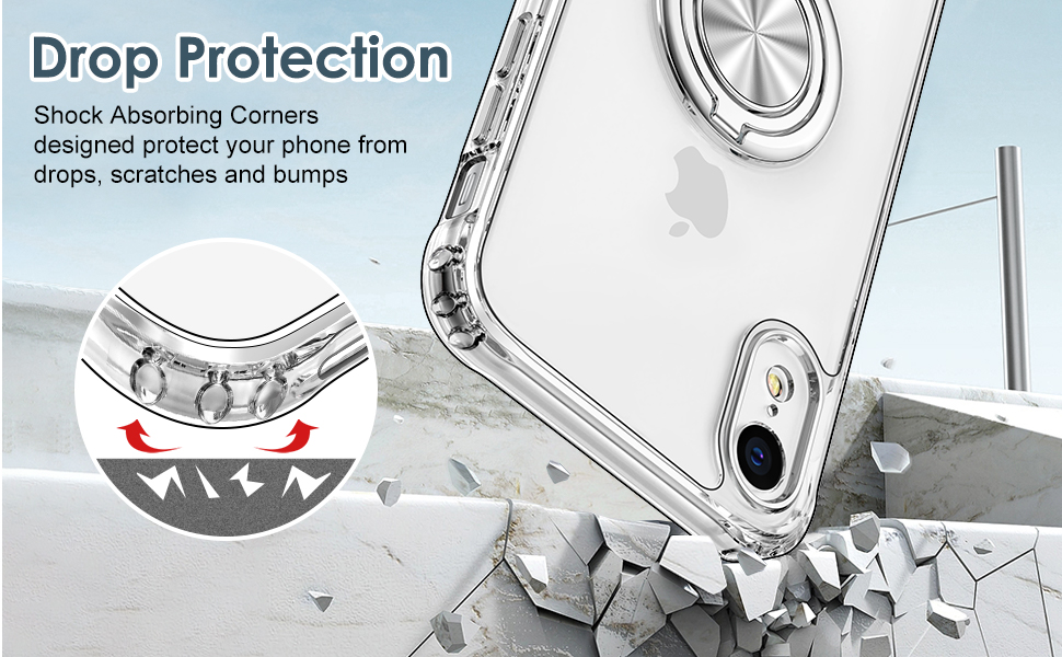 Hython Case for iPhone XR Case Clear, Transparent Body with