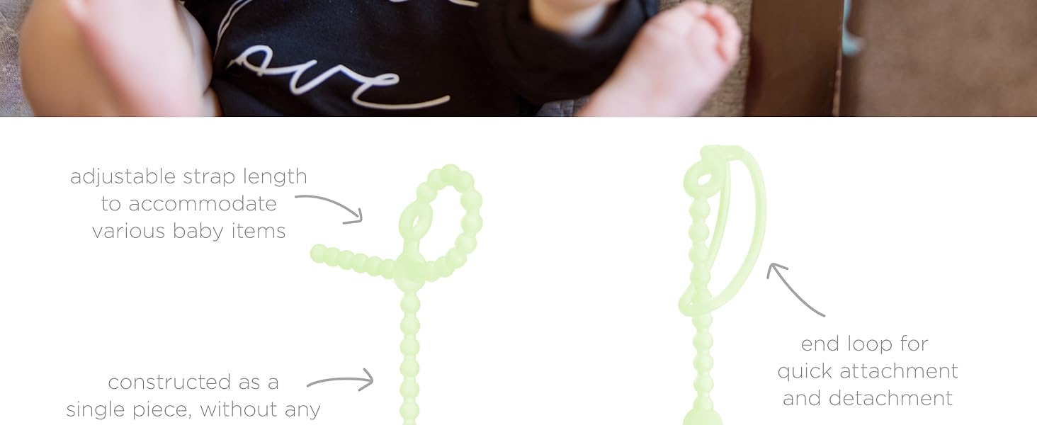 Adjustable strap length to accommodate various baby items