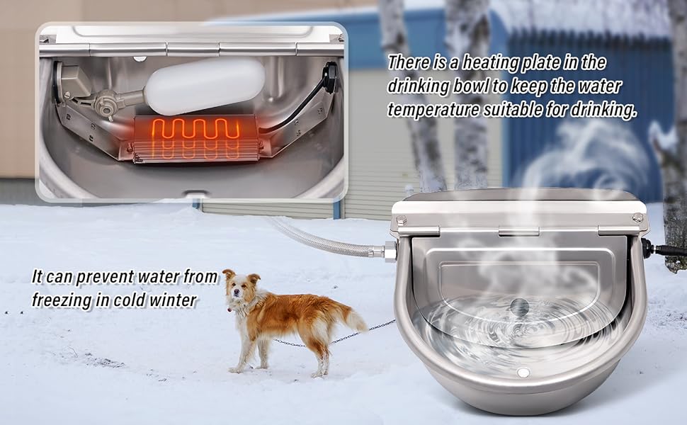 KHEARPSL Automatic Heated Dog Bowl ThermalBowl