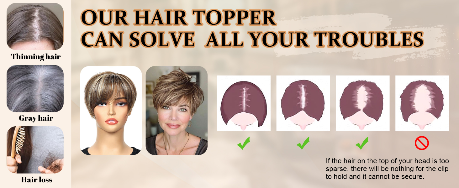 hair toppers for women with thinning hair