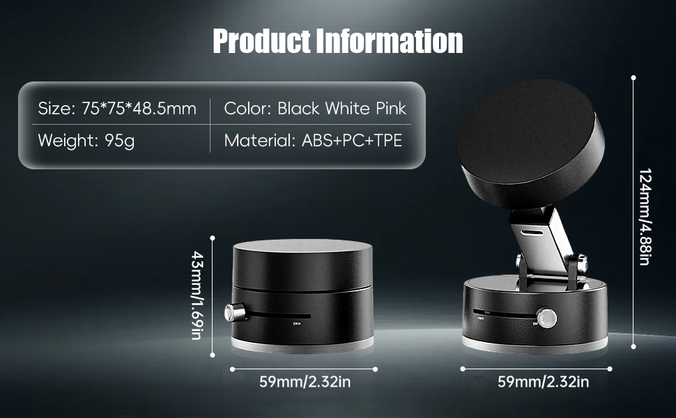 Vacuum Magnetic Suction Phone Holder