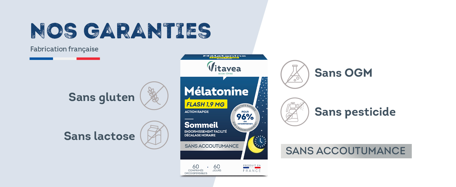 MFLASHV mélatonine GARANTIES