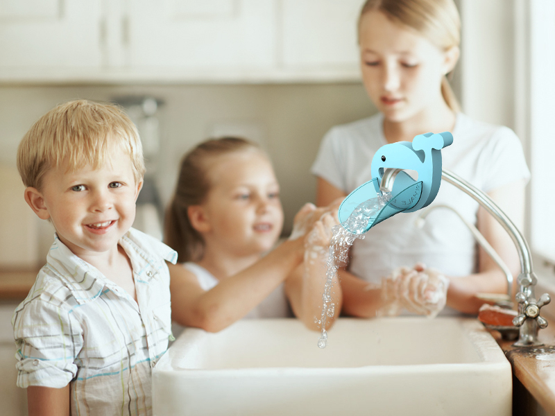 Prolunga Rubinetto Per Bambini A Forma Di Balena | Materiale Sicuro | Facile Installazione | 2 Pezzi