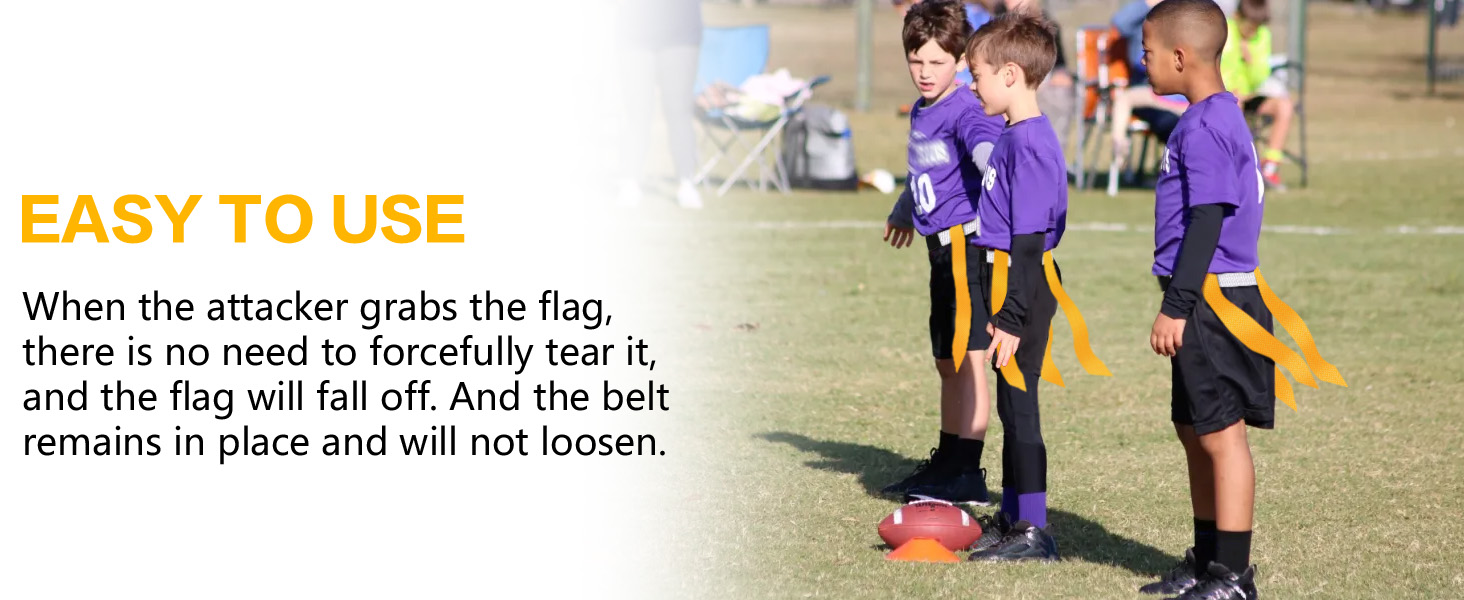 Hilhook Flag Football Belts, 14 Player White Flag Belts