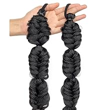 VAVANGA 22inch Twisted Braid Ponytail Extension 2pcs Set