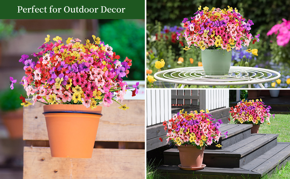 artificial flowers for outdoors