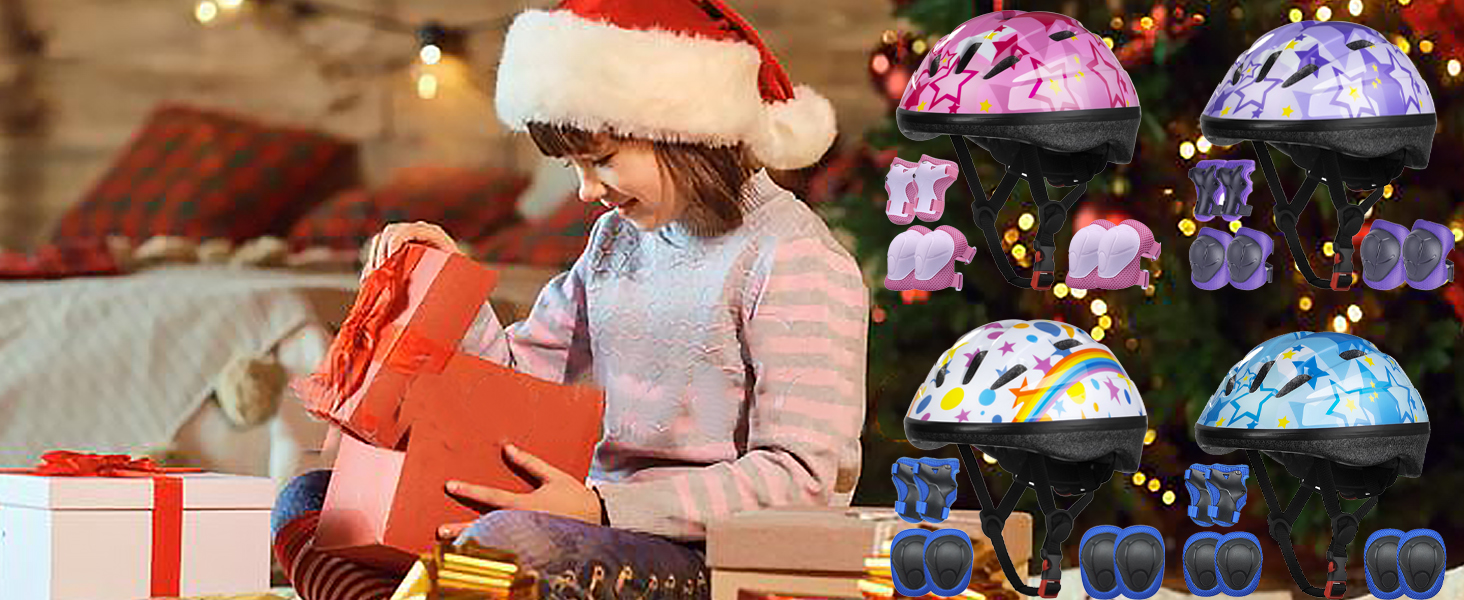 Kids Bike Helmet Set