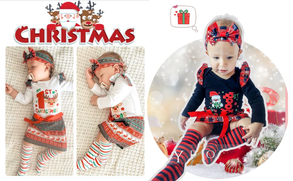 Baby Girl My First Christmas Outfit