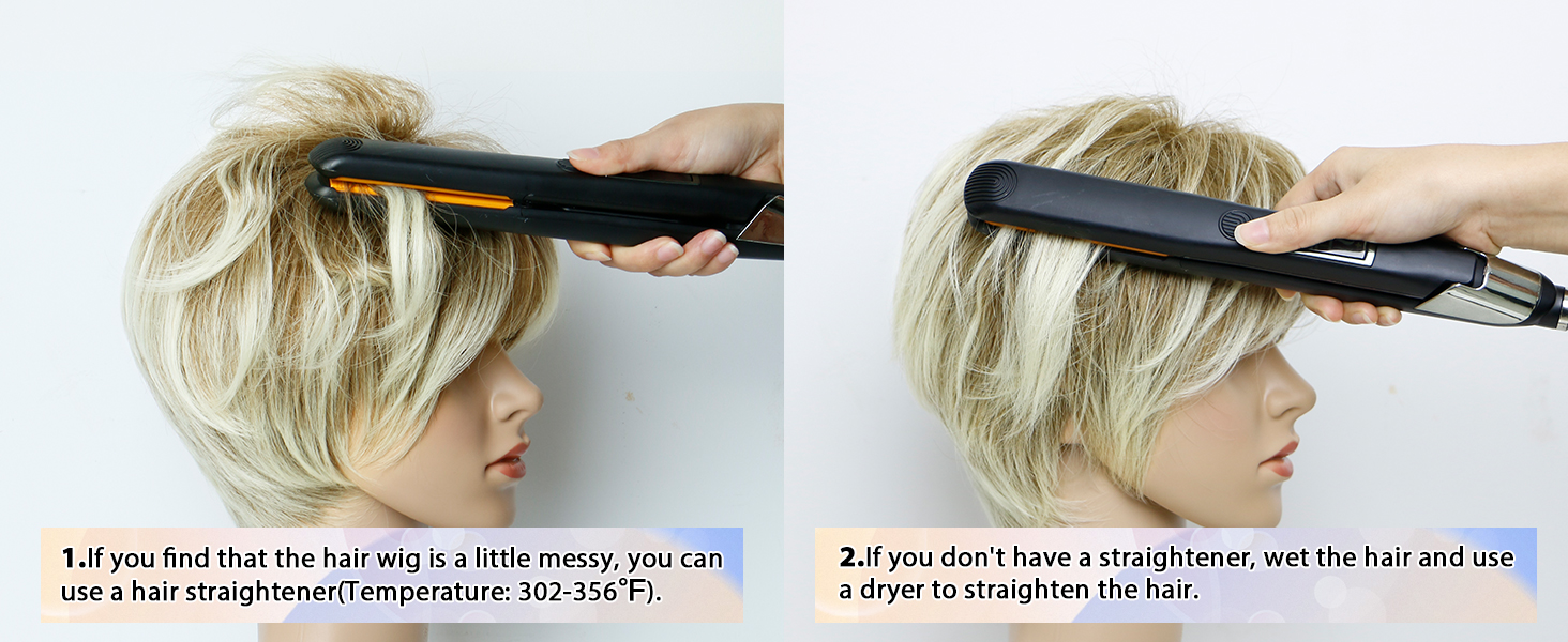 queentas short blonde wig for white women black women