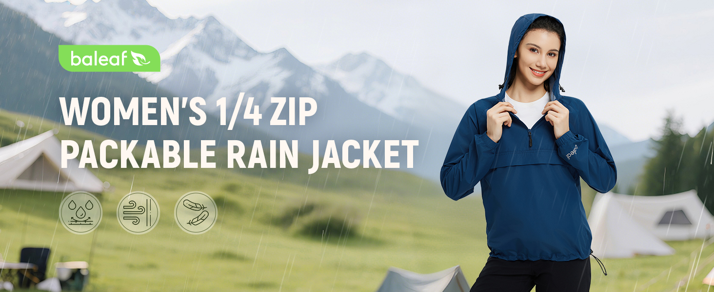 women's  packable rain jacket
