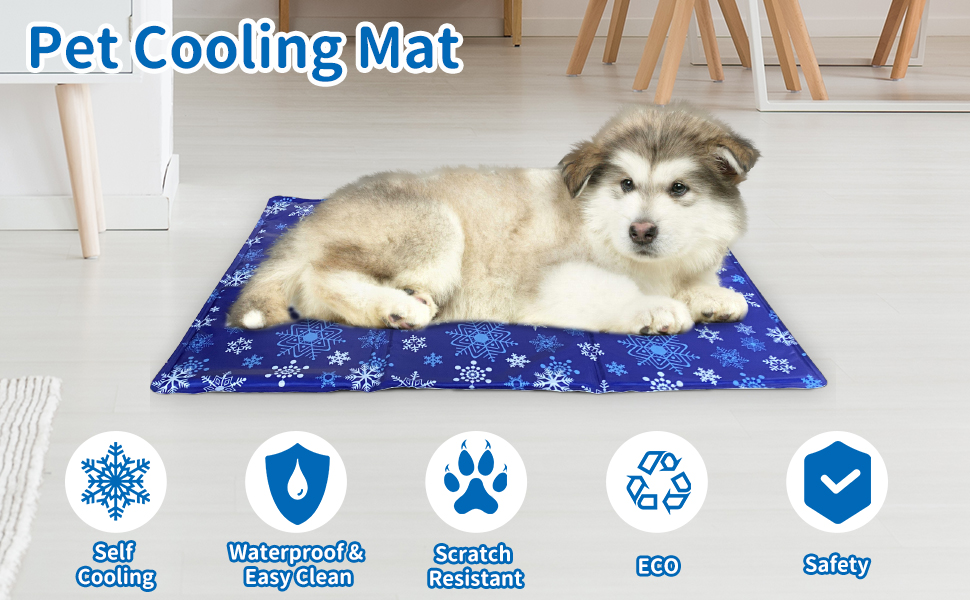 NAMOTEK Pet Cooling Mat for Dogs NonToxic Gel Self Cooling Pad for