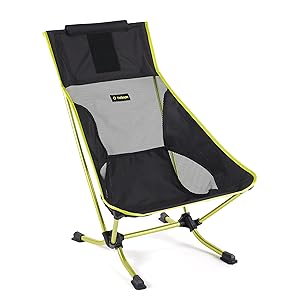 Amazon Com Helinox Beach Chair Lightweight Lower Profile Compact Collapsible Camping Chair Black Melon Sports Outdoors