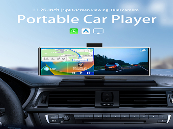 Amazon.com: 11.26'' Wireless Carplay Screen with Dash Cam