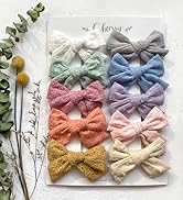 Cherssy Hair Bow Clips, Fully Lined Hair Barrettes Alligator Clip for Baby Girls, Infants, Toddle...