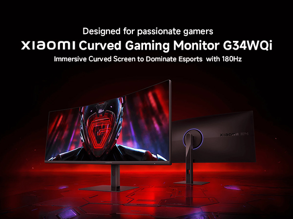 Amazon.com: XIAOMI 34 inch 180Hz Curved Gaming Monitor, 1ms