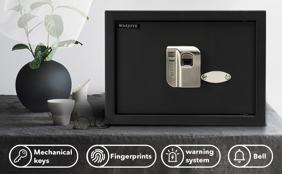 16.06L Fingerprint Security Safe Box WASJOYE Electronic