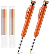 Carpenter Pencil, 2 Pcs Carpenter Mechanical Pencils, Woodworking Mechanical Pencil for Drawing, ...
