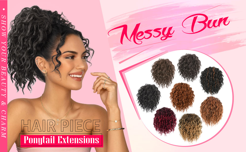 Adancyler messy bun hair piece