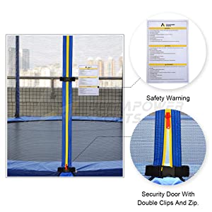 Trampolin Netz 244 cm + Sicherheitsfunktion + Eltern für Garten + UV-beständig + Trampolinschutz + 6 Stangen + 244 cm Ø 79f682aa Aa75 43ec Bbaa Fabe3ee64080. CR0,0,300,300 PT0 SX300 V1