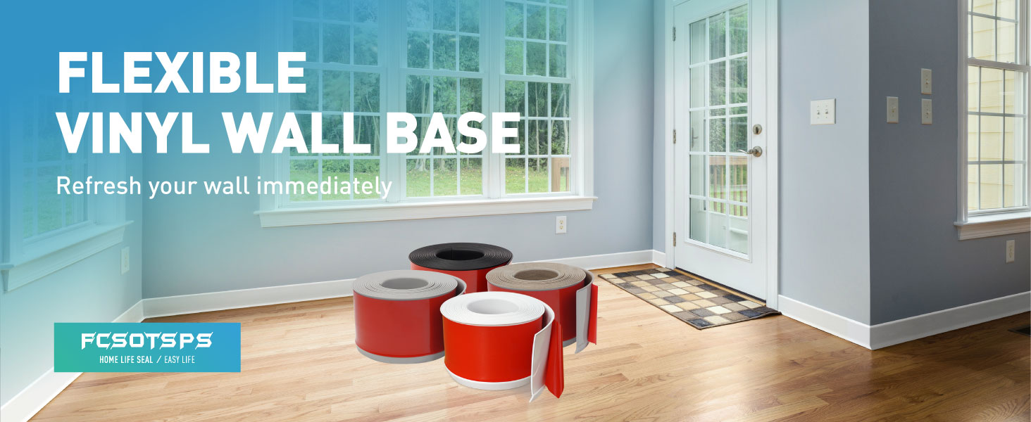 FCSOTSPS 20 Feet Flexible Baseboard Molding Trim, 4 Inch