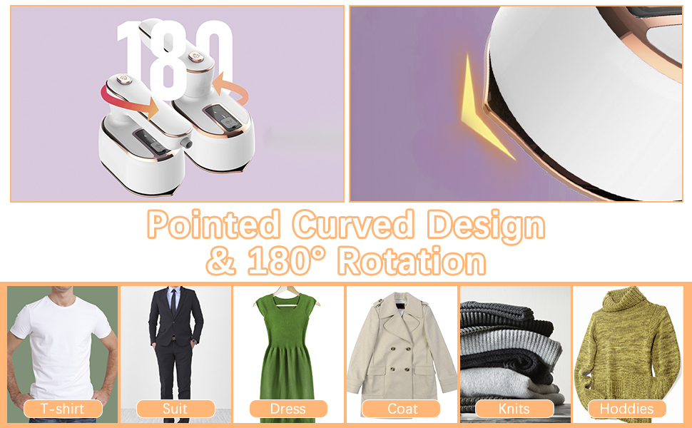 Portable Iron Steamer for Clothes, Compact Travel Size Mini Steamer,180