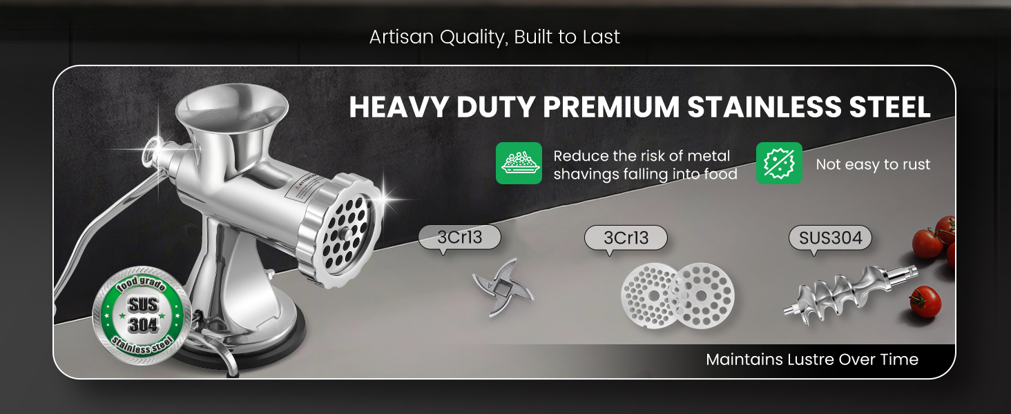 heavy duty stainless steel grinder