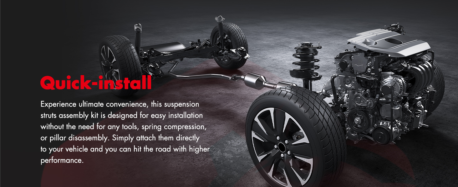 front and rear struts suspension assembly kit complete strut shock stabilizer sway bar end links