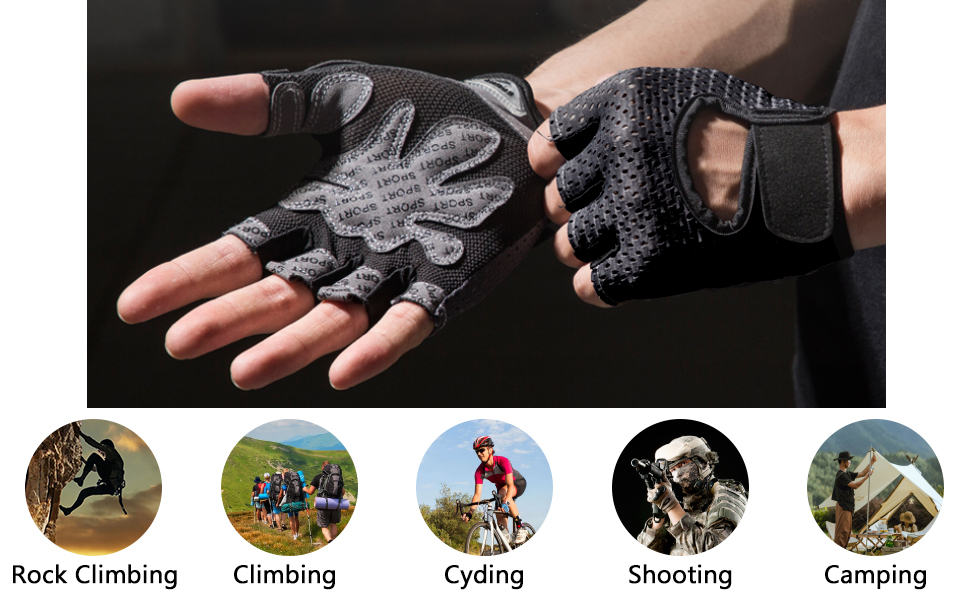 Gym Hand Gloves with Antiskid and Wearresistant, Comfortable Exercise