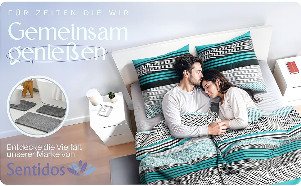 bettwaesche 4er Set Türkis