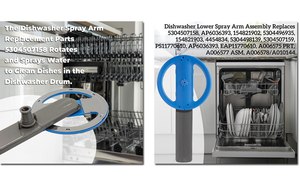 Dishwasher Lower Spray Arm Assembly Parts Replacement for