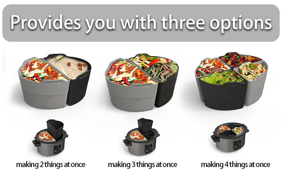 Slow Cooker Liners，Cook Four Things at Once and Easy Clean，Crock Pot Divider