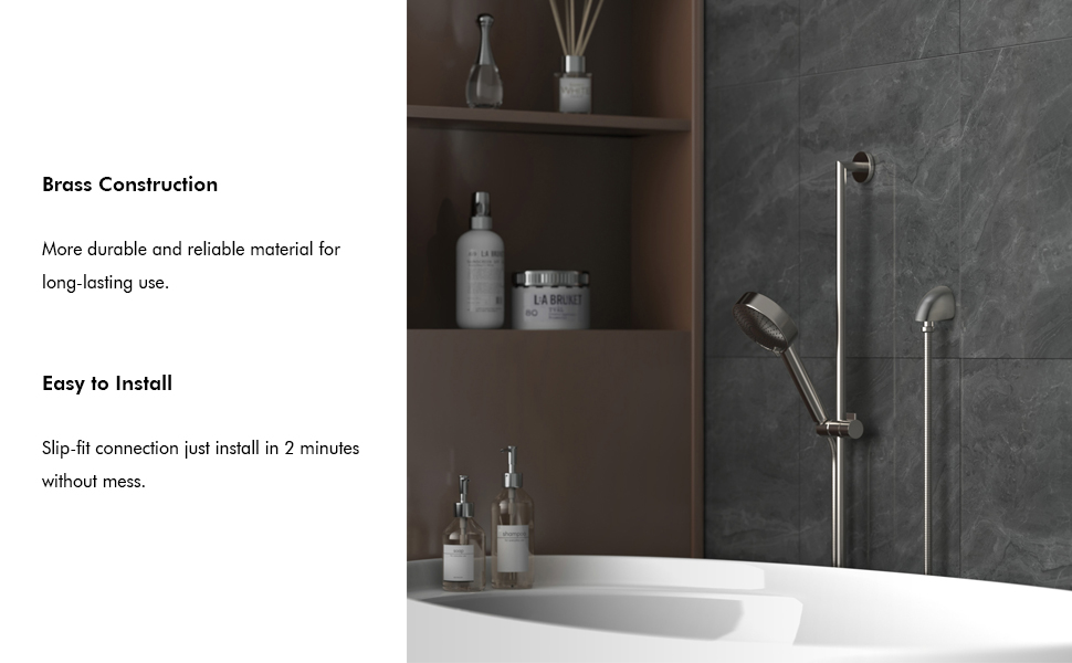 WallMount Supply Wall Elbow for Hand Held Shower with Check Valve, 1/2