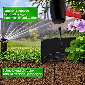 een tuinslang sprinklersysteem met een sprinklersysteem