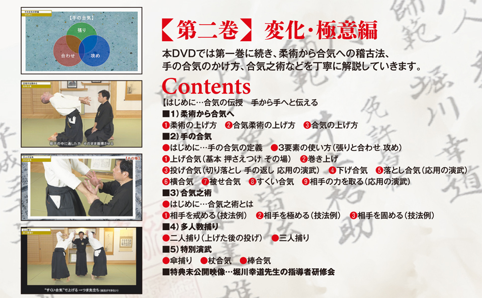 Amazon.co.jp: 堀川幸道伝大東流【秘伝の合氣】第二巻 変化