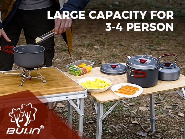 Amazon.com : Bulin Camping Cookware Pots and Pans Set