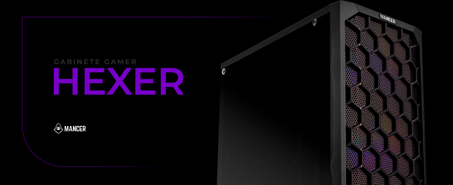 Gabinete Gamer Mancer Hexer, MCR-HEX-RB01