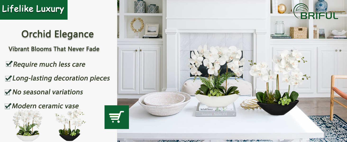 ORCHID ARTIFICIAL FLOWERS HOME DECOR INDOOR