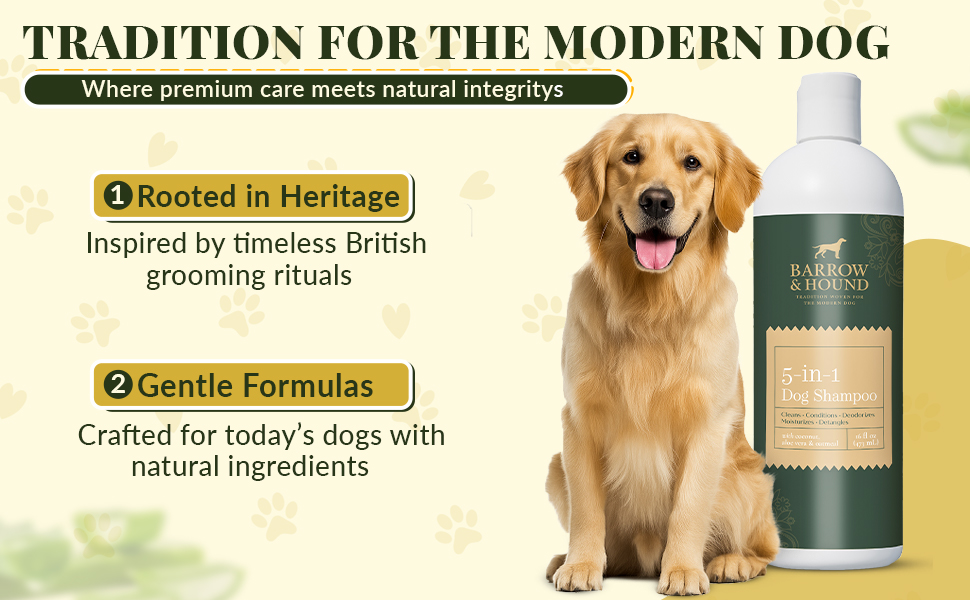 Dog being bathed with Barrow & Hound 5-in-1 shampoo – real results from real pet parents