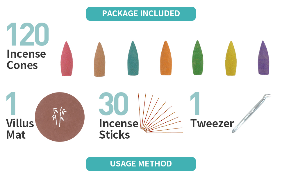 Ronlap Dual Sided Mountain Waterfall Incense Burner, Resin