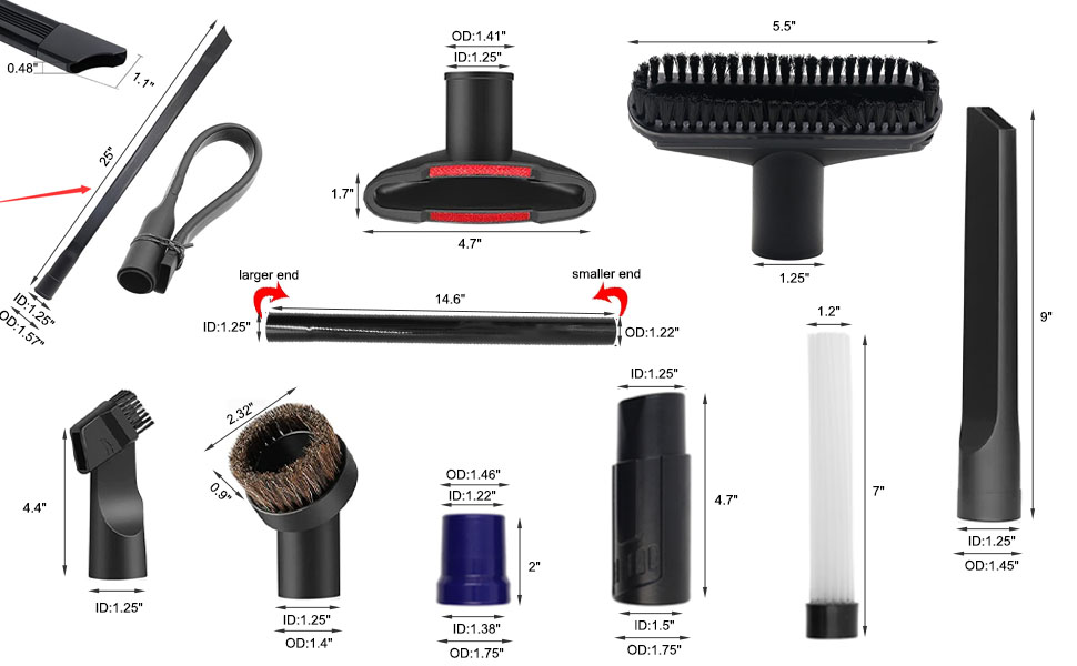 13 PCS Universal Vacuum Attachments for Shop Vac